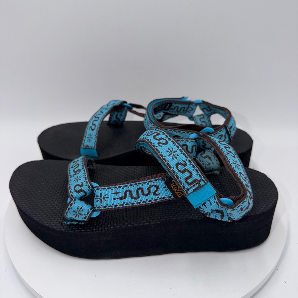 Teva Flatform Universal Bandana Aquarius Platform Sandals Womens 10 Boho